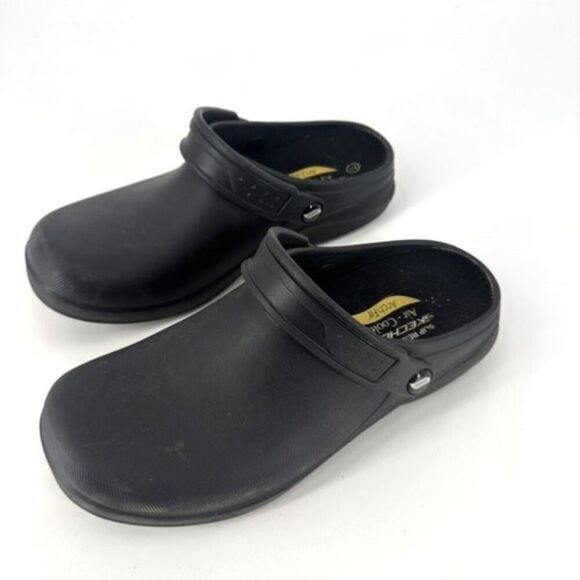 Skechers Mens Riverbound Sr Arch Fit Clogs Black Health Care nurse Size 7 - Picture 1 of 8